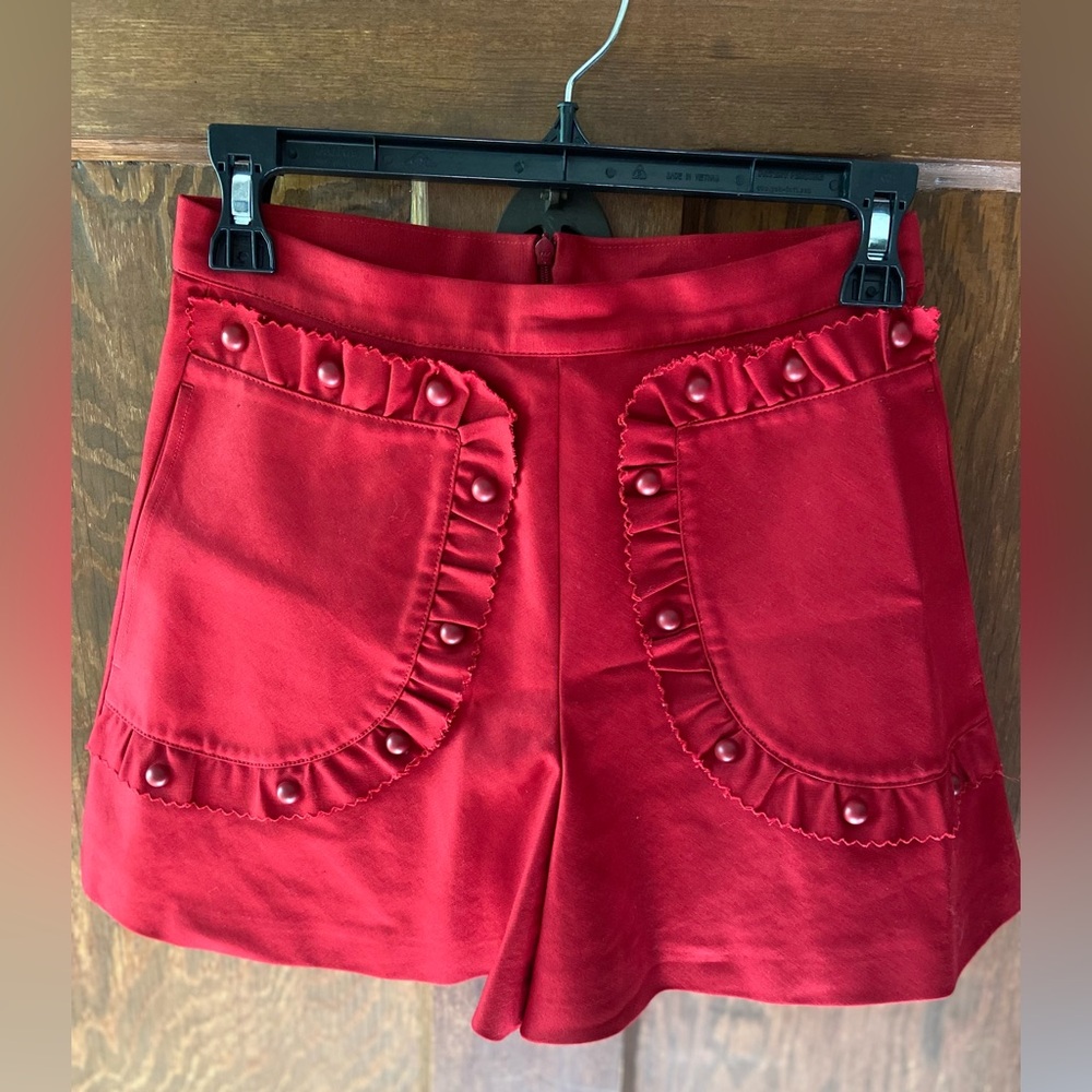 Red Valentino Stylish Red Women's Shorts.
